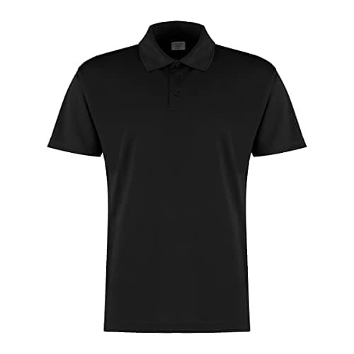 Image of Kustom Kit Men's Cooltex Wicking Polo Shirt, Black, 3XL