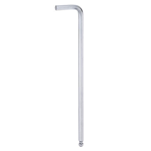 Image of sourcing map Ball End Hex Key Wrench 5mm L-Shape Extra Long Arm Hexagon Metric Wrenches Chrome Vanadium Steel Repairing Tool for Home Repair, Silver Tone