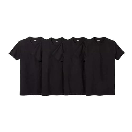 Image of Goodfellow & Co Men's Short Sleeve 4pk Crew T-Shirt -, Black, S