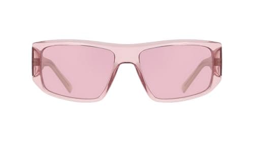 Image of DKNY Women's Sunglasses DK555S - Crystal Rose with Solid Mauve Flash Lens