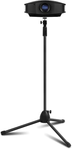 Image of Y.H BLISSHAVEN Adjustable Metal Projector Light Stand 83-145 cm Tall│Portable Telescopic Tripod for Projectors, Home Cinema, Presentations & Events