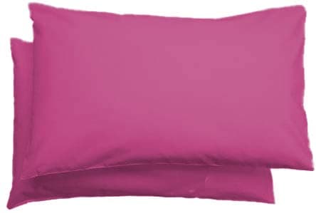 Image of AR Plain Dyed PolyCotton Pair Pack of Housewife Pillow Cases Multiple Colors (Plum)