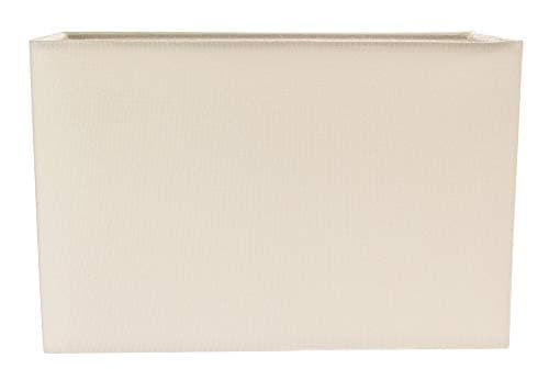 Image of Contemporary and Stylish Soft Cream Linen Fabric Rectangular Lamp Shade for Wall Ceiling or Table - 29cm Length 60w Maximum Suitable for The Home or Commercial Usage by Happy Homewares