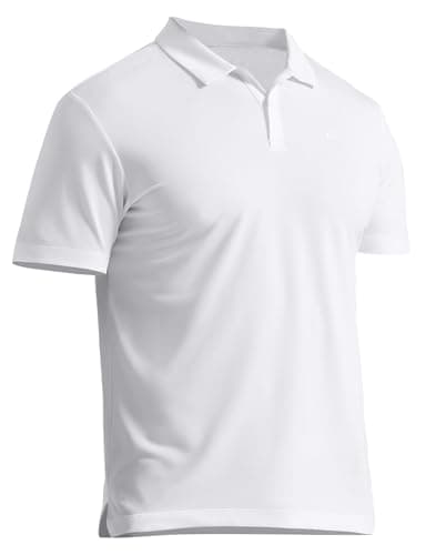 Image of Pioneer Camp Men's Polo Shirts Short Sleeve - Casual & Breathable Golf Shirts for Men - Classic Quick-Dry Shirts with UPF 50+ White