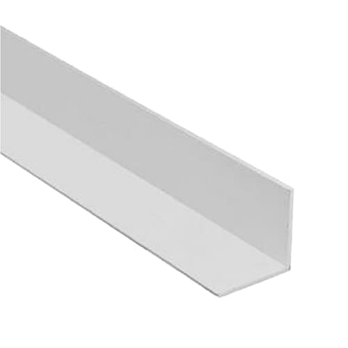 Image of Homesmart White 1 Metre UPVC Plastic Rigid Angle Corner Trim 40 x 40mm, 90 Degree Right Angle Profile, Durable Weatherproof uPVC Moulding for Wall Edges, Corners, DIY, Bathroom & Kitchen, Pack of 3