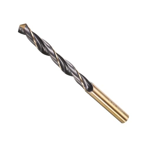 Image of METALLIXITY Drill Bit (10mm) 1Pcs, 4341 High-Speed Steel Straight Shank 118° Black and Gold Finish for Copper Aluminum Wood Plastic Medium Hard Metal