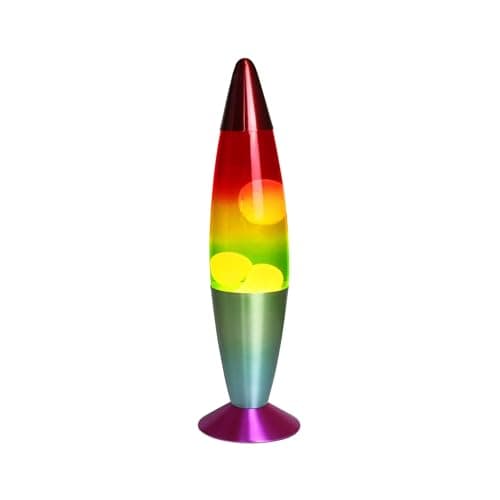 Image of ADEPTNA Premium Retro Neon Motion Lamp Lightning Effect – Sensitive Retro Rocket Design Large 16 Inch Lamp (Rainbow)