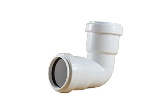 Image of Pushfit 40mm Waste Pipe 90 Degree Bend - White