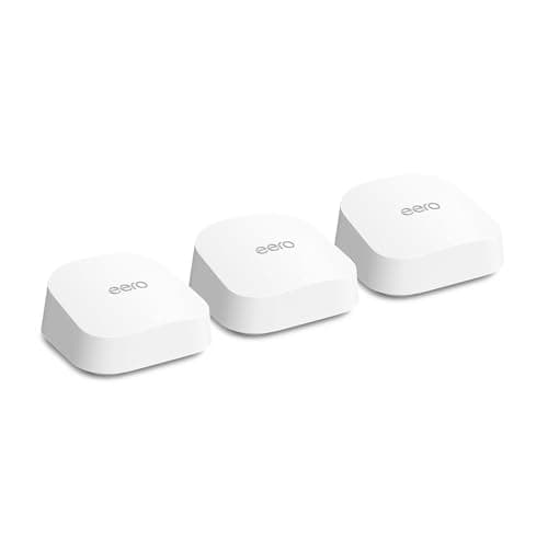 Image of Amazon eero 7 dual-band mesh Wi-Fi 7 router (newest model) – Supports internet plans up to 2.5 Gbps, Coverage up to 560 m², 3-pack