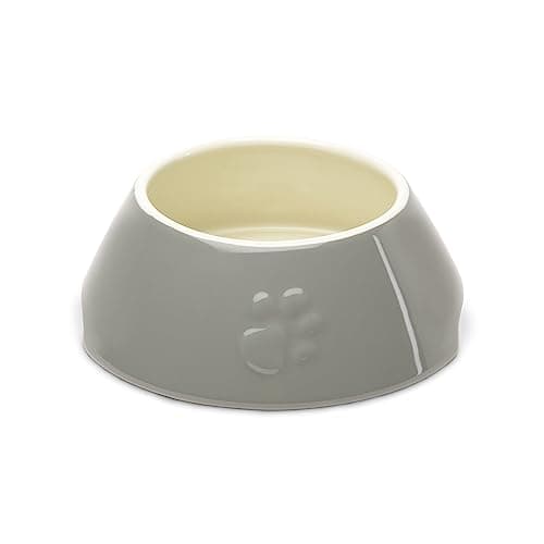 Image of Scruffs Classic Stoneware Long Eared Dog Bowl 21 cm x 21 cm x 8.5 cm Grey