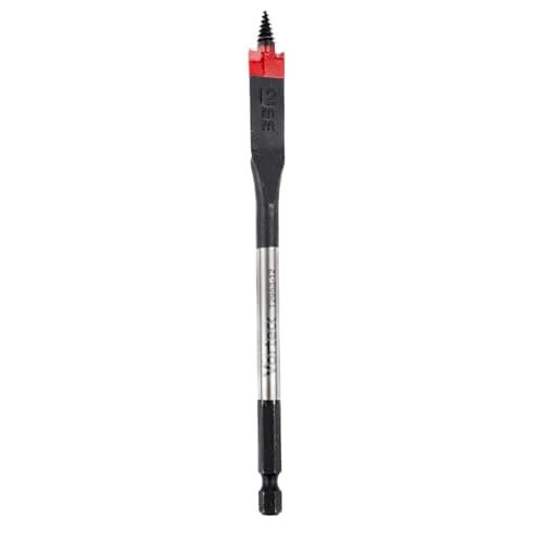 Image of C.K Tools Vorteck Fast Flat Wood Drill Bit 12mm x 152mm, Threaded Self-Driving Tip, Impact Rated 1/4" Hex Quick Lock Shank, Heat Treated Carbon Steel, Wood Plastic Composite CK T2953-12
