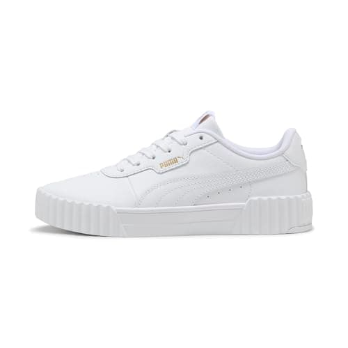 Image of PUMA Women's Carina 3.0 Sneaker, White Gold, 6 UK