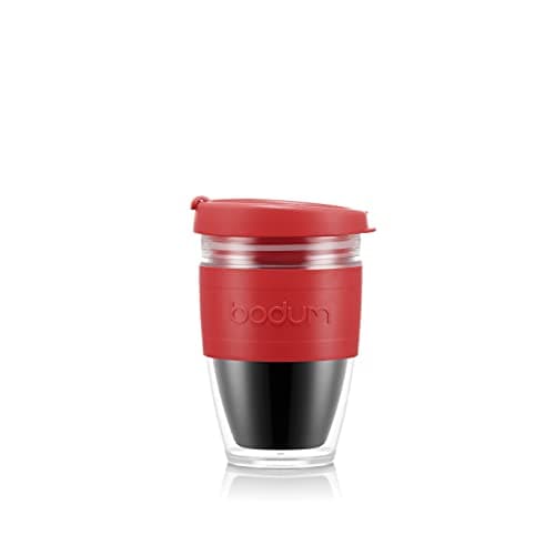 Image of Bodum JOYCUP 11889-04S Double-Walled Travel Mug with Screw Lid 0.25 L Plastic Red