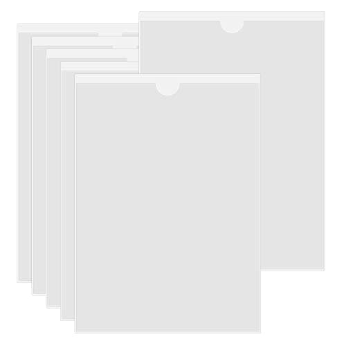 Image of HLIWS A4 Adhesive Vertical Plastic Card Sleeves-6 Pcs Card Plastic Pocket Holder,Waterproof Clear Pockets for Home, Office, School and Travel(Inside Size:21 * 29.7cm)