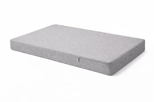 Image of Foam & Upholstery Warehouse 2-Seater Booster Cushion – Orthopaedic Firm Support Heavy Duty Replacement Cushion with Zipped Removable Cover for Sofa, Bench & Window Seating (Grey, 100 x 50 x 10cm)