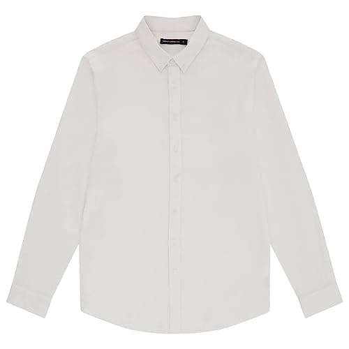 Image of French Connection Linen Long Sleeve Shirt XX-Large (White)