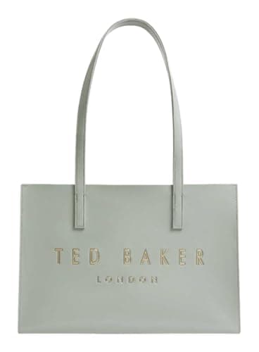 Image of Ted Baker handbag Crinell Elongated Crinkle Icon Bag Grey light green