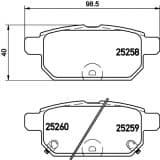 Image of Textar 2525801 Brake Pad Set, disc brake