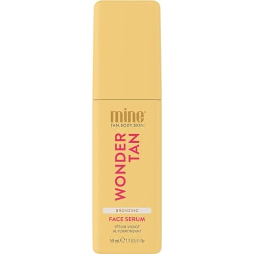 Image of MineTan Clear Face & Body Self Tanning Serum | Wonder Tan Bronzing Drops - Gradual Daily Sunless Tanner, Infused with Hyaluronic Acid & Vitamin C, Hydrating, Dark Bronze Glow, Travel Size, 70 ml