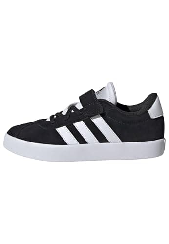 Image of adidas Unisex Kids VL Court 3.0 Shoes, core Black/Cloud White/core Black, 10 UK Child