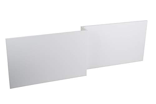 Image of Aquariss 1700mm L Shape Gloss White Wood Shower Bath Front Panel