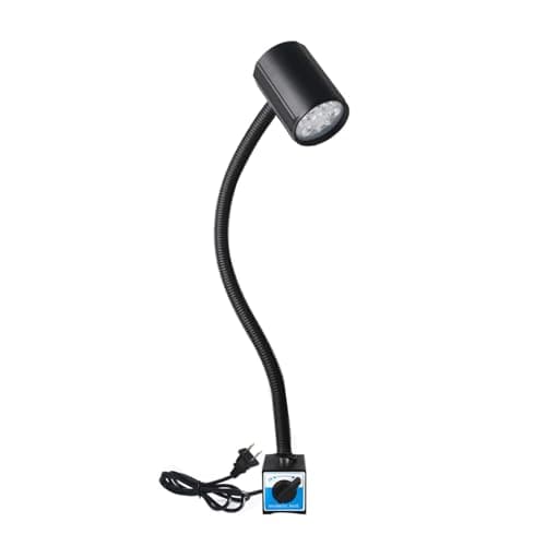 Image of Magnetic work light, LED machine tool work light, 110V~220V, switch strong magnetic seat long arm high power magnetic work light, suitable for CNC milling machine drilling machine(7W 110-220V switchin
