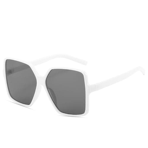 Image of KTUCN Fashion Oversized Women Sunglasses Plastic Vintage Retro Gradient Female Sun Glasses UV400,White,142mm