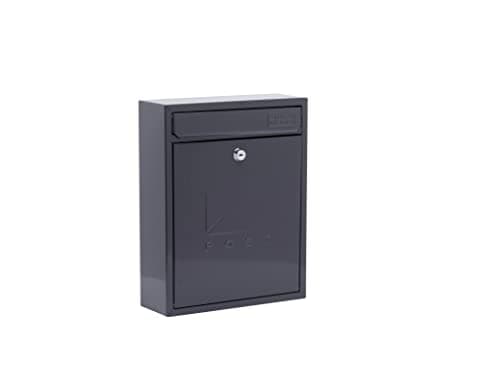 Image of Burg-Wachter MB05A Anthracite Compact Wall Mounted Galvanised Steel Postbox - 26x33x9cm