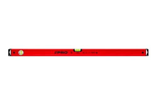 Image of PRO600 Spirit Level 40-inch(100cm) Red Spirit Level Tool with ERS+ Easy Reading System - Precise Leveler with Ergonomic Profile and Anti Shock Absorber
