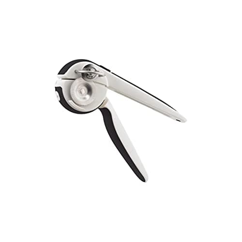 Image of Chef'n EZ Squeeze® Can Opener, One-Handed Manual Can Opener with Smooth Edge Cutting and Ergonomic Grip, Black/White