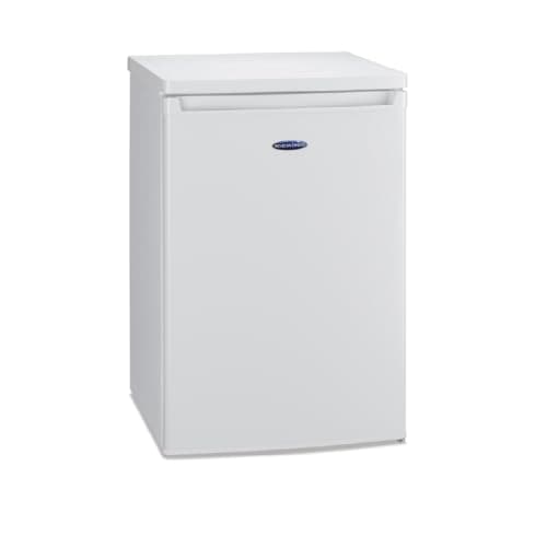 Image of ICEKING RHK551EW Freestanding Undercounter Icebox Fridge, 109L Capacity, White, Adjustable Thermostat, Energy Efficient, LED Light, Quiet Operation – Ideal for Kitchen or Utility Room
