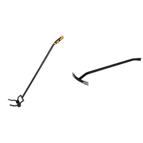 Image of Roughneck ROU64644 Sturdy Pallet Buster, Black & ROU64474 T-Type Wrecking Bar 610mm (24in)
