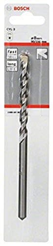 Image of Bosch 2608597898 CYL-3 Concrete Drill Bit, 8mm x 90mm x 150mm, Silver