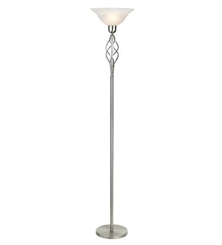Image of Classic Knot Twist Floor Light Uplighter Satin Chrome