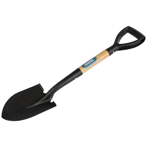 Image of Draper 700mm Round Point Mini Shovel | Hardwood Shaft Hand Tool | Heavy-Duty Gardening Shovel | Multifunctional Digger | Y-dee shapped Handle | 15072