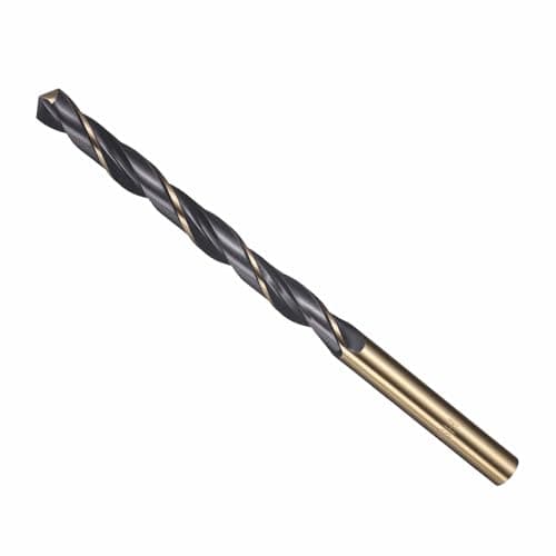 Image of CoCud Drill Bit, 6mm Cutting Diameter, 4341 HSS Jobber Bits Gold and Black 118° Cutting Angle - (Applications: for Drilling Plastic Wood Soft Metal), 1-Pieces