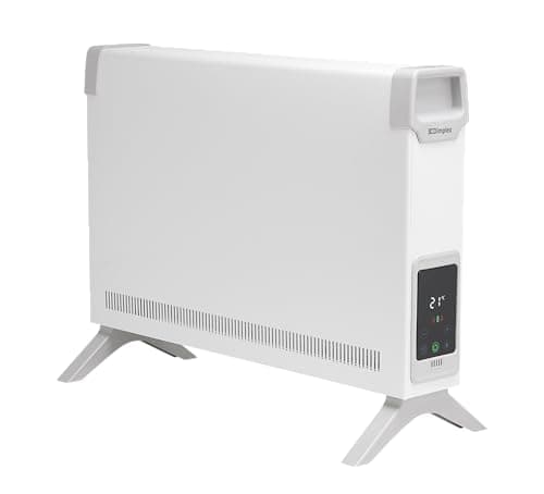 Image of Dimplex ML2CE 2KW Freestanding DigitalConvector Heater with Touch Screen, 12-Hour Timer, 3 Modes, Eco Mode & Thermostat – Portable Quiet Electric Heater for Home & Office Use - White and Light Grey