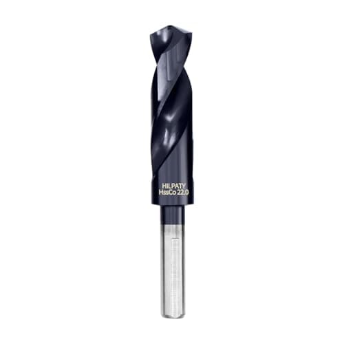 Image of HILPATY Cobalt Drill Bit 22mm, M35 HSS AlTiN Coating Reduced Shank Drill Bit for Metal, Stainless Steel, Aluminium, Alloy, Wood, Plastic, Non-Ferrous Etc.