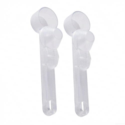 Image of 2 Piece Sliding Coffee Spoon Set Designed with Funnel Tips to Enable Direct Pouring into Narrow Openings Without Spillage (Transparent)