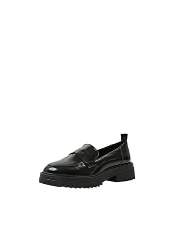 Image of ESPRIT Fashionable Chunky Women's Penny Loafer, 001/Black, 38 EU, 001 Black, 5 UK