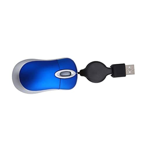 Image of Gadpiparty 2pc Mini Retractable Cord Mouse USB Optical Mouse Plug and Play Compact Ergonomic Design for Laptop Notebook