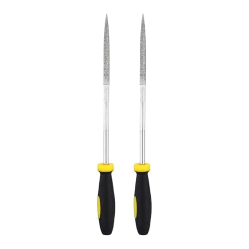 Image of sourcing map 2Pcs Diamond File 4 x 160mm 120 Grit Diamond Needle Square Files for Metal Glass Wood Stone Grinding Polishing Engraving
