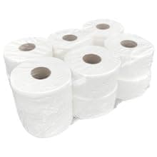 Image of White Embossed Centrefeed Rolls 2ply Strong Paper Towels Multipurpose Home Kitchen Towels for Commercial & Office Cleaning Highly Absorbent Paper (6 Rolls)