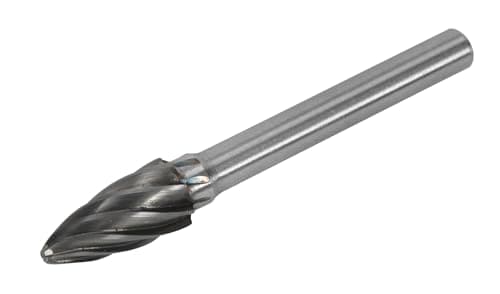 Image of Sealey SDBC4 Tungsten Carbide Rotary Burr Arc Round Nose Ripper/Coarse