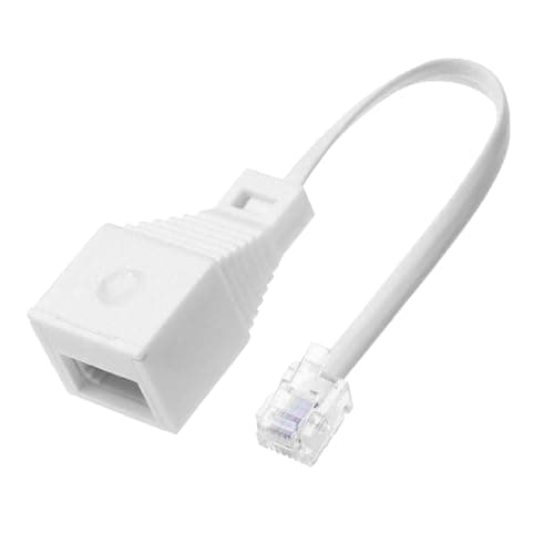 Image of 1 PCS RJ11 to BT Socket Adapter,RJ11 4 Wire to BT Female Socket Cable Adapter Landline Port Converter Extender for Phones, Modems, Routers & Printers,4-Wire Female Converter, 10cm Cable Length