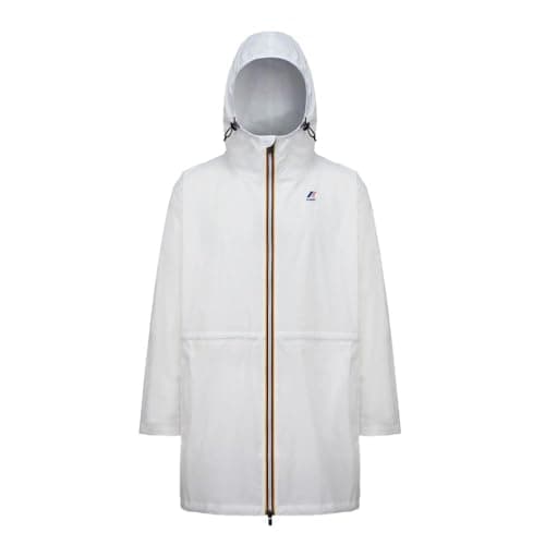 Image of K-Way Windbreaker Long White Unisex Le Vrai 3.0 Elysees, white, XS