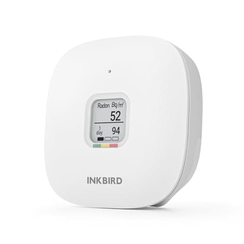 Image of Inkbird Radon Detector for Home, INK-RD3 Portable Radon Tester, Alpha Spectrometer Sensor, Radon Level Indicator, 2-Year Battery & E-Ink Display, No Lab Fees, Bq/m³ & PCi/L Units Switchable