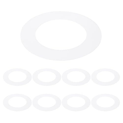 Image of PATIKIL 2.8" ID 4.5" OD Plastic Trim Ring, 8 Pcs Ceiling Light Goof Rings Matte Circular Light Cover Lighting Fixture for Ceiling Wall Recessed Can Downlights, Translucent Matte White