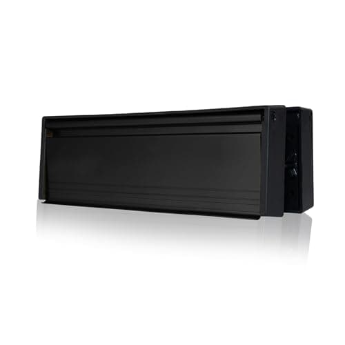 Image of Xfort MailPlate 10" Letterplate Matt Black, Premium Draught Proof Postal Letterbox, Telescopic Sleeved Letter Box for uPVC Doors with 20-40mm Door Thickness.