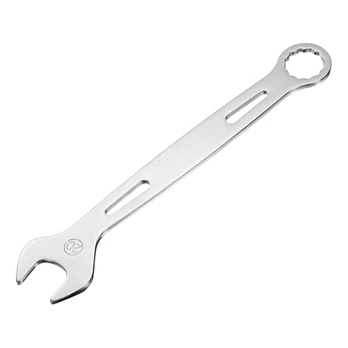Image of sourcing map Combination Wrench 20mm Metric Super Thin 12-Point Box and Open End Chrome Vanadium Steel Double Ended Spanner Tool for Automotive Furniture Machinery DIY Repair, Silver